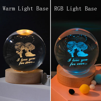 Night light crystal ball