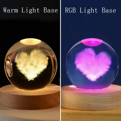 Night light crystal ball