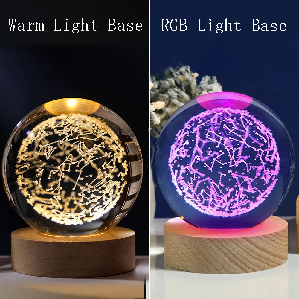 Night light crystal ball