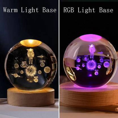 Night light crystal ball