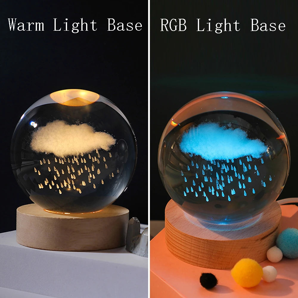 Night light crystal ball