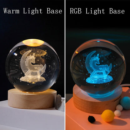 Night light crystal ball