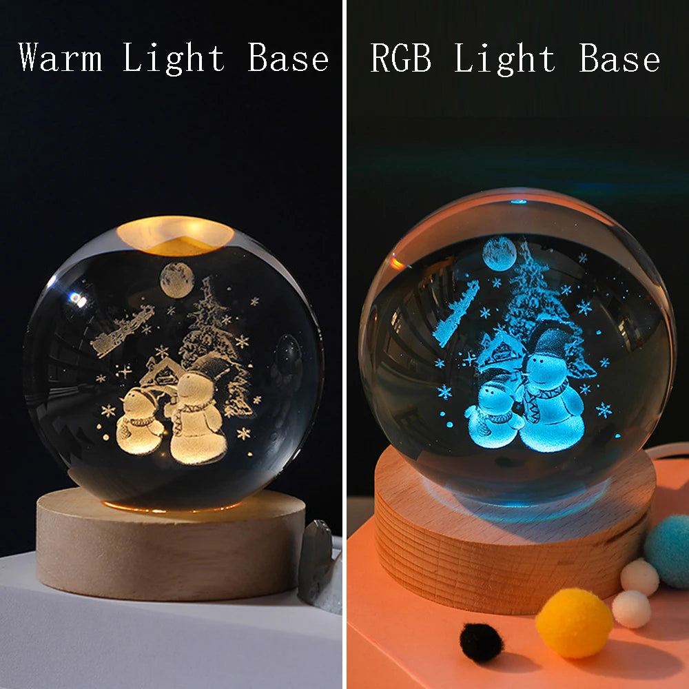 Night light crystal ball