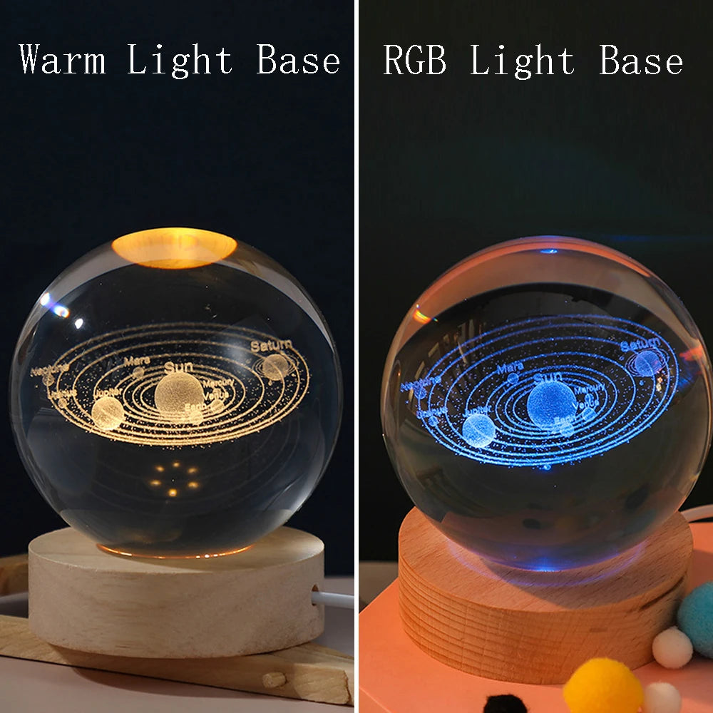 Night light crystal ball